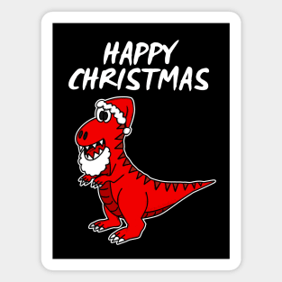 Christmas Dinosaur T-Rex Santa Hat Funny Xmas 2021 Magnet